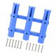 thumbnail image 1 of Soporte para caña de pescar de 3 tubos, fácil instalación, portátil. Azul, 1 of 8