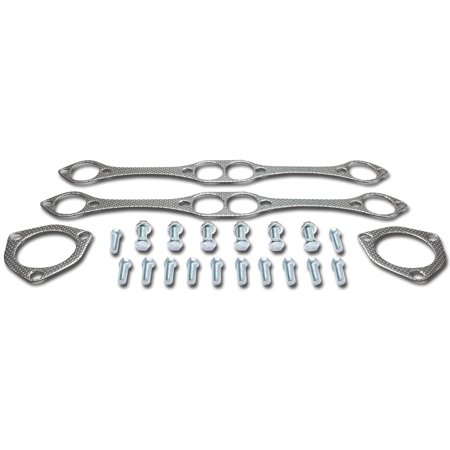 For Chevy SBC Small Block V8 Engine 283 305 327 Aluminum Exhaust Manifold Header Gasket (Best Header Gaskets For Sbc)