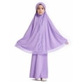 thumbnail image 6 of Otqutp Muslim Prayer Hijab Dress for Girls Hooded Abaya Full Cover Islam 𝗗ubai Modest Robe 𝗜slamic Ramadan Prayer Clothes, 6 of 9
