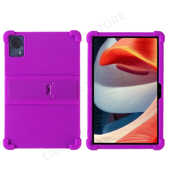 Étui en Silicone à 4 Coins Épaissis avec Béquille pour Doogee T20S T20, Étui pour Tablette PC 10,4 Pouces, Protecteur Souple Antichoc, Funda Violet Doogee T20S 10,4 Pouces