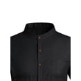 thumbnail image 4 of Txlixc - Camiseta informal de verano para hombre, color sólido, manga corta, cuello levantado, con botones Txlixc Casual, 4 of 9