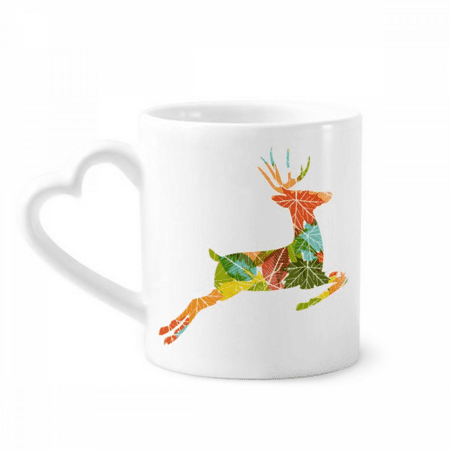 

mas Colorful Elk Festival Pattern Mug Coffee Cerac Drinkware Glass Heart Cup