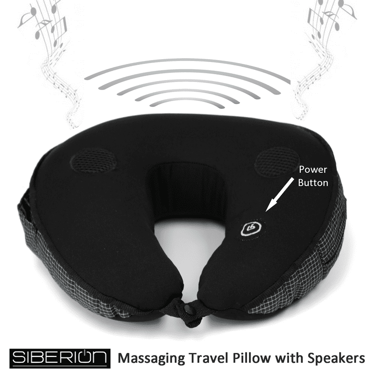 Travel pillow with clearance built in speakers