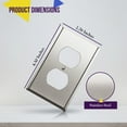 thumbnail image 4 of ENERLITES Duplex Receptacle Metal Wall Plate, Stainless Steel Outlet Cover, Corrosion Resistant, Size 1-Gang 4.50" x 2.76", 7721-PC-2PCS, Polished Chrome, Silver, 2 Pack, 4 of 7