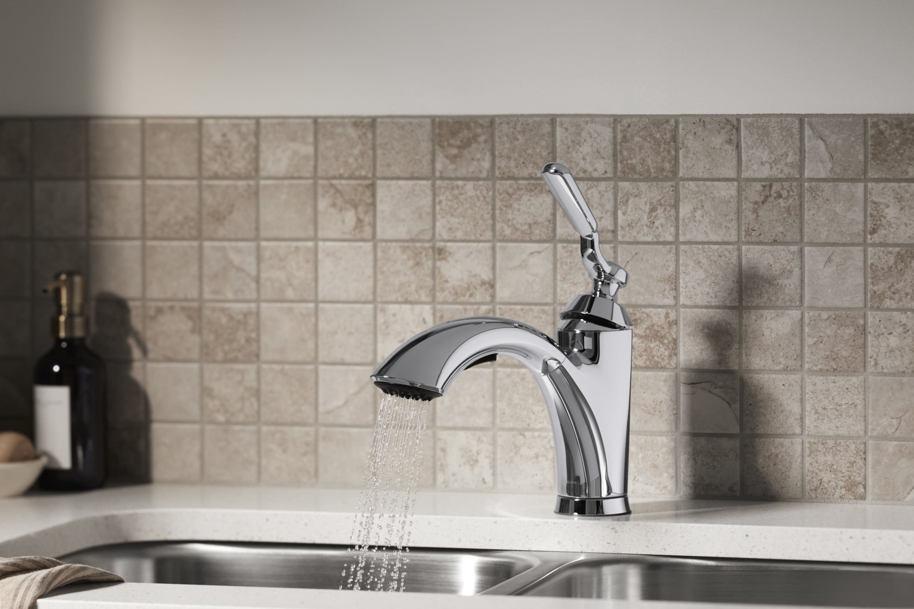 Sterling 24273 Ludington 1.5 GPM Single Hole Pull Out Kitchen Faucet - Chrome