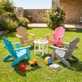 thumbnail image 4 of Gymax 4PCS Kids Adirondack Chairs w/Tilted High Backrest Wide Armrests & Angled Seat Grey, 4 of 9