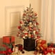 thumbnail image 2 of 3ft pre-lit snow-flocked artificial small christmas tree con 78 LED lights para christmas home decor, 2 of 7