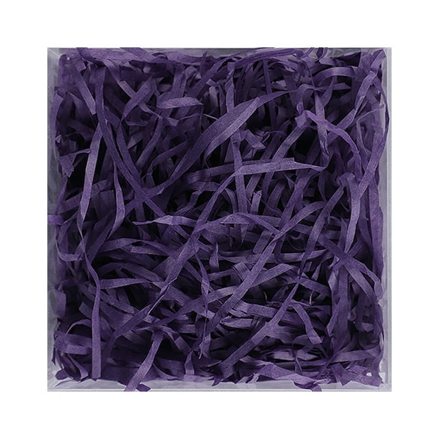1 Pack Lafite Paper Raffia Filler Colorful Shredded Box Packaging Decoration Practical Wedding Party Easter New Year Deep Purple