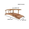 thumbnail image 7 of All Things Cedar FB144-R 12-ft Garden Wood Bridge with Side Rails - 142L x 38W x 38H, 7 of 7