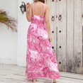 thumbnail image 4 of FcBaudy Camisole Sans Manches Robe Col en V, Robes d'Été pour Femmes, Robes Sans Manches Imprimées à Bretelles Longues Robe pour Femmes, 4 of 7