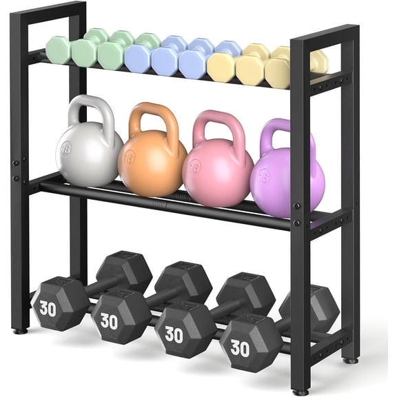 VividGreen 3 Tier Adjustable Dumbbell Rack Weight Rack Stand Only for Home Gym Storage,Up to 450 lb Capacity