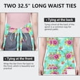 thumbnail image 6 of Pioneer Flower Floral Print Pattern Apron for Women and Men, Cotton Linen Waterproof with Pockets, Adjustable, 33x27 Inch for Kitchen, Gardening, BBQ, Salon, 6 of 6