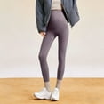 thumbnail image 6 of MASRIN Leggings with Pockets for Women Soft Over The Belly Stretch Maternity Yoga Pants Solid Color Casual High Waisted Tights Coffee XL, 6 of 8
