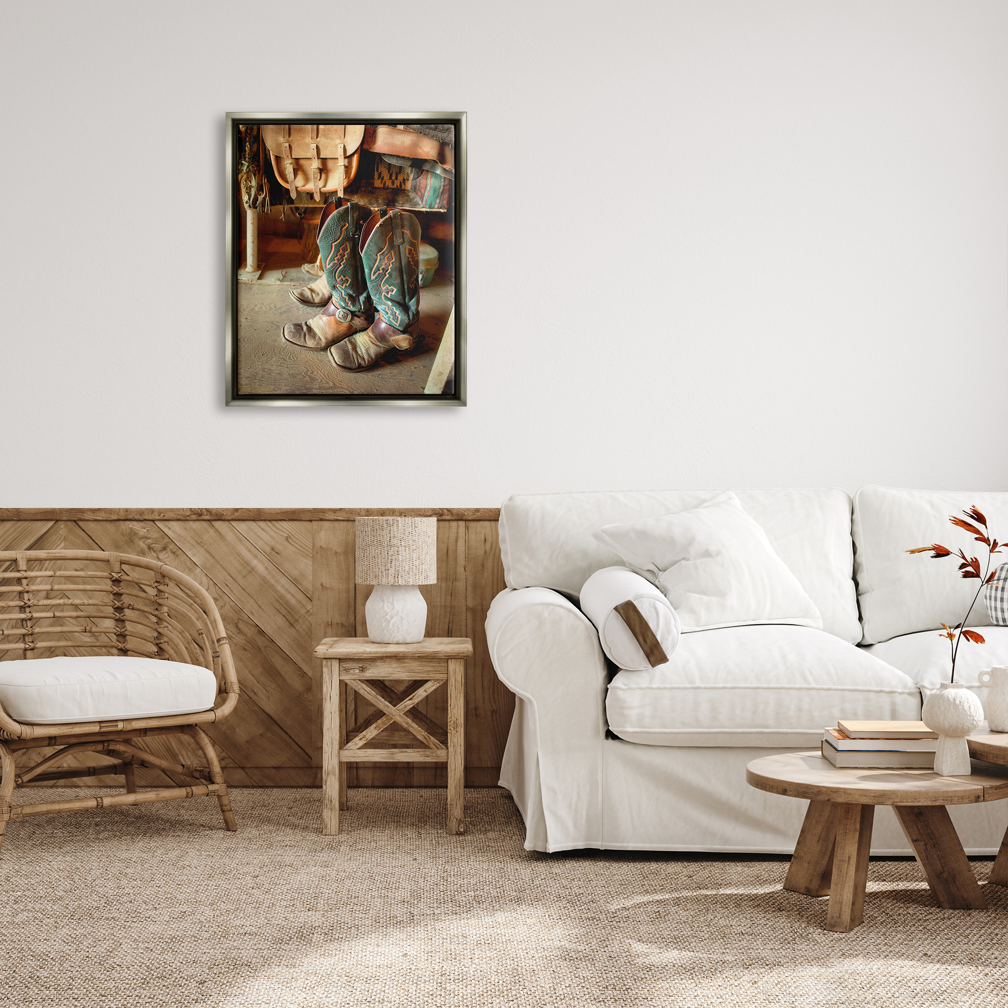 Stupell Industries Rustic Western Photography Beauty & Fashion Photography Gray Floater Framed Art Print Wall Art, 25 x 31