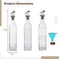 thumbnail image 4 of 3Pcs Coffee Syrup Dispensers, Vintage Decorative Glass Bottles, Oil and Vinegar Dispenser Set with Leak-Proof Lids, Pour Spouts for Coffee Syrup, Oil, Vinegar, Soy Sauce, 4 of 6