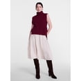 thumbnail image 2 of Scenario Women's Turtleneck Sweater Vest, Lightweight, Sizes S-XXXL, 2 of 5