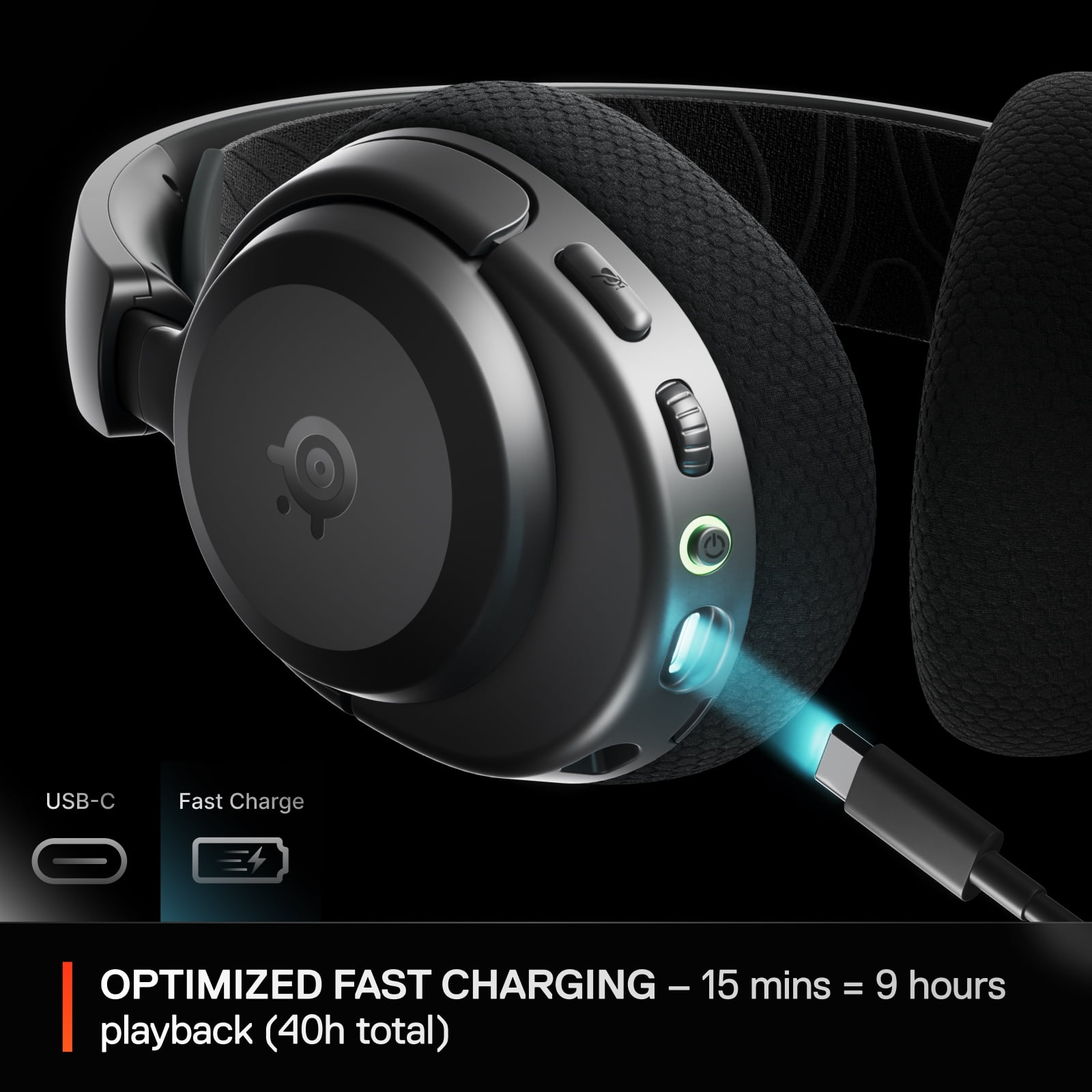 SteelSeries Arctis Nova 3X Wireless Multi-Platform Gaming Headset — Mobile App Control — 40 HR Battery — 2.4GHz/Bluetooth — Detachable Mic — Xbox, PS5, PC, Switch, Mobile — Black
