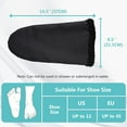 Fibee Cast Toe Cover Sock Adjustable Black Foot Warm Cover Protective