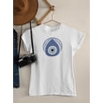 thumbnail image 3 of Symbol Evil Eye Shaped T-Shirt Women -Image by Shutterstock, Female Large, 3 of 4