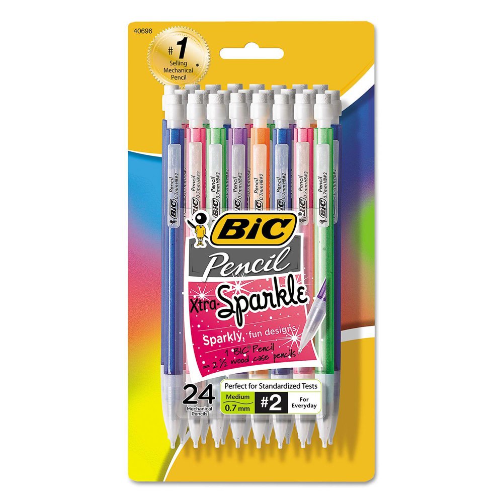 BIC® XtraSparkle Mechanical Pencil, 0.7mm, Assorted Color Barrels