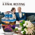 thumbnail image 4 of JAGASY Lavender Grass Urns for Human Ashes Adult Man Set of 5 - Blue 4 Keepsake Urn for Ashes for Women 3 Inch - Sunrise Large 10 Inch Urn for Burial for Mom, Dad, 4 of 7