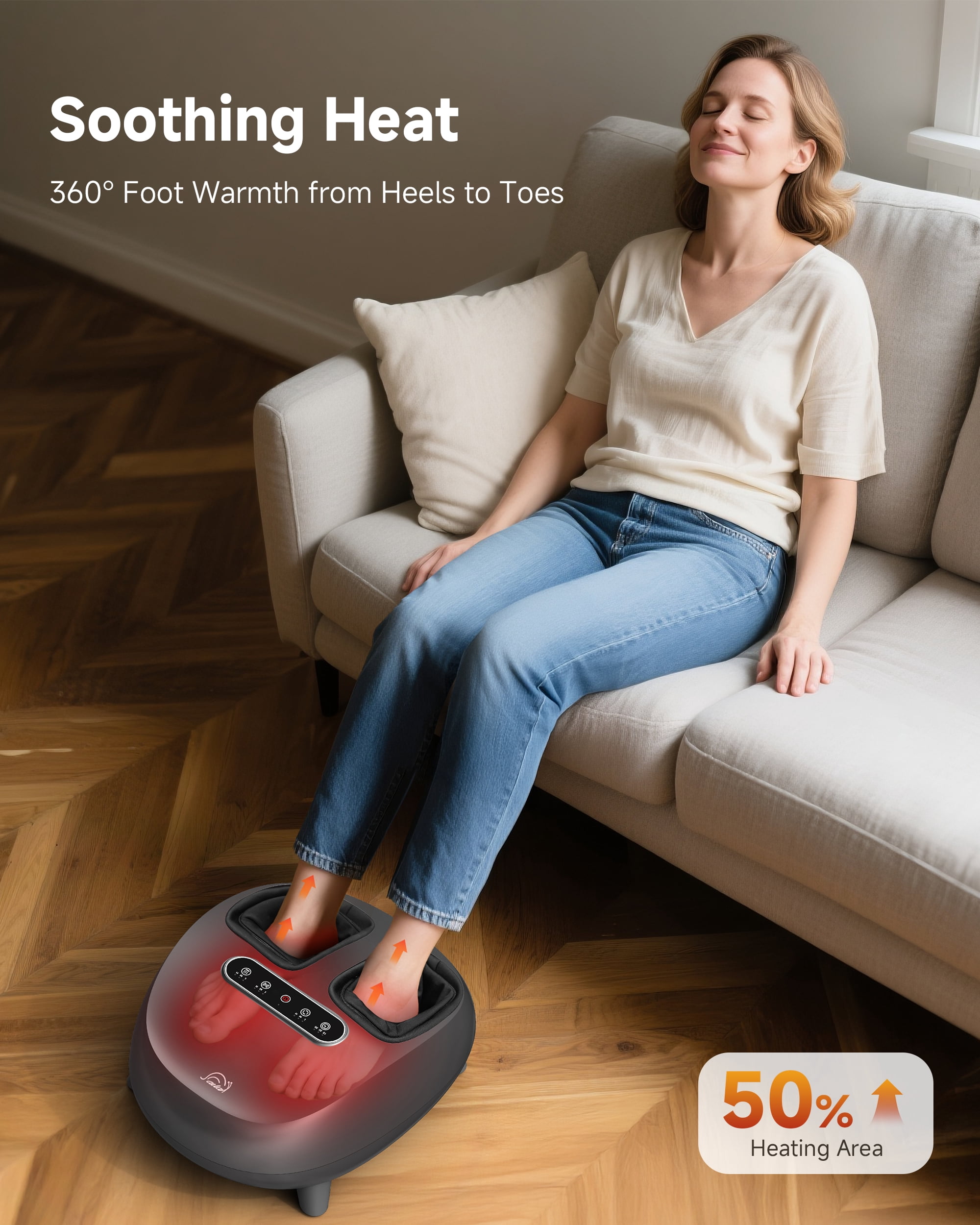 Snailax Foot Massager with Heat, Shiatsu Foot Massager Machine for Neuropathy Pain, Gifts for Women