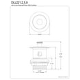 thumbnail image 2 of Kingston Brass DLL225 Brass Lift and Lock Extended Drain with Overflow, Oil Rubbed Bronze, 2 of 2