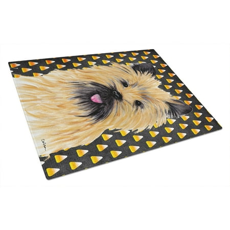 

Carolines Treasures SC9199LCB Cairn Terrier Candy Corn Halloween Portrait Glass Cutting Board Large 12H x 16W