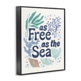 thumbnail image 3 of Stupell Industries Bohemian Nautical Free As Sea Black Framed Giclee Art, 11 x 14, by Veronique Charron, 3 of 8