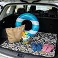 thumbnail image 2 of FOR U DESIGNS Vintage Flower Print All Weather Trunk Mat for Pet Non-Slip Stylish Cargo Liner Durable Dustproof Rear Trunk Protection for SUV Sedan, 2 of 7
