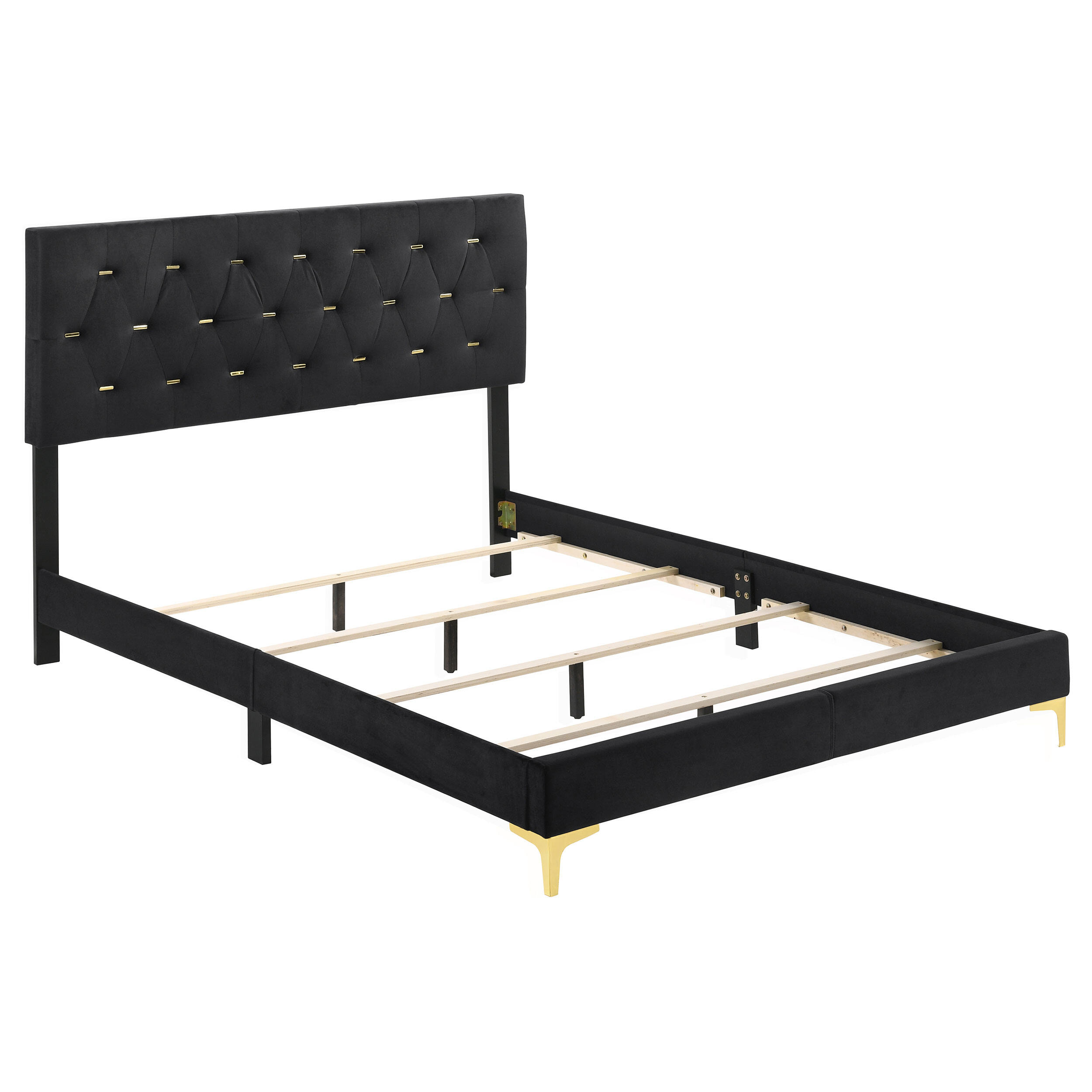 Queen Size Adjustable Bed Base, James Black Upholstered Queen Panel Bed, Black Bed Frames,Upholstered Platform Bed Frames, Furniture Bedroom Furniture Beds, Frames & Bases
