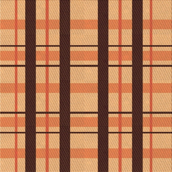 Ahgly Company Machine Washable Indoor Square Transitional Orange Area Rugs, 4' Square