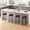 Brown-4 Pack, variant on Memoryfield Modern Swivel Bar Stools Set of 4, 24 in Counter Height, Backless PU Leather Round Seat, Metal Frame for Kitchen Island, Brown