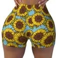 thumbnail image 2 of Lsque Sunflowers Pattern High Waisted Biker Shorts for Women-Tummy Control Fitness Athletic Workout Running Yoga Gym Shorts,Moisture-Wicking-XX-Large, 2 of 9