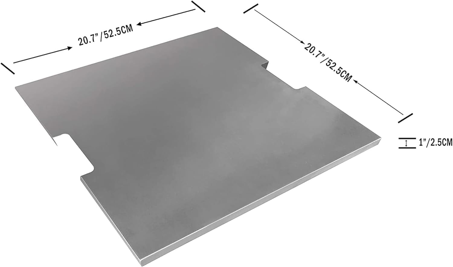 Fire Pit Stainless Steel Burner Lid from ELEMENTI | ELEMENTI Plus and MODENO (Burner Lid, Square 20.7" SS LID - 220D)