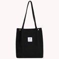 thumbnail image 5 of Bolso de mano de pana para mujer, Bolso plegable de moda, Bolso estético ligero, 5 of 5