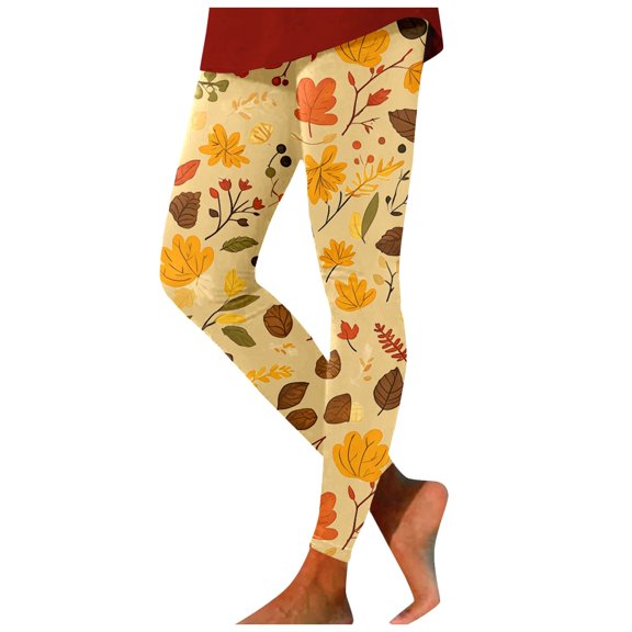 High Waist Thanksgiving Print Leggings Soft Stretchy Workout Yoga Pants Comfortable Design For Women Casual Wear And Fitness Activities
