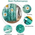 thumbnail image 6 of Rustic Farmhouse Shower Curtain White Daisy Floral Turquoise Waterproof Fabric Shower Curtains for Bathroom Flower Teal Butterfly Bath Curtain Decor with Hooks (Dark Teal, 72'''' x 72''''), 6 of 6
