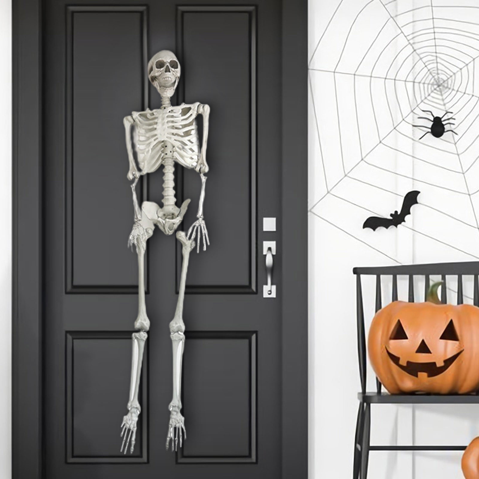 Squelette Halloween 90cm Avec Articulations Mobiles - Décoration Effrayante Pour Jardin, Maison - 3