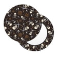 thumbnail image 2 of Kll Pirate Skulls Round Bar Chair Cushion Cover 13 Inch,Bar Stool Protector With Elastic, Soft Washable, 2 of 7