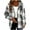 Brown, variant on Womens Lightweight Casual Jackets 2026 Plaid Long Sleeve Shacket Fleece Lined Hooded Jackets Warm Coats