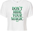 thumbnail image 3 of Wicked - Dont Hide Your Magic - Juniors Cropped Graphic T-Shirt, 3 of 5