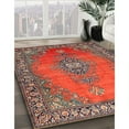 thumbnail image 3 of Ahgly Company Machine Washable Indoor Round Traditional Dark Almond Brown Area Rugs, 3' Round, 3 of 7