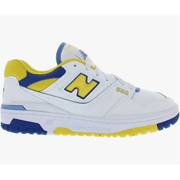 NEW BALANCE 550 SIZE 15 D WHITE YELLOW BLUE CLASSIC BASKETBALL SHOE BB550NCG