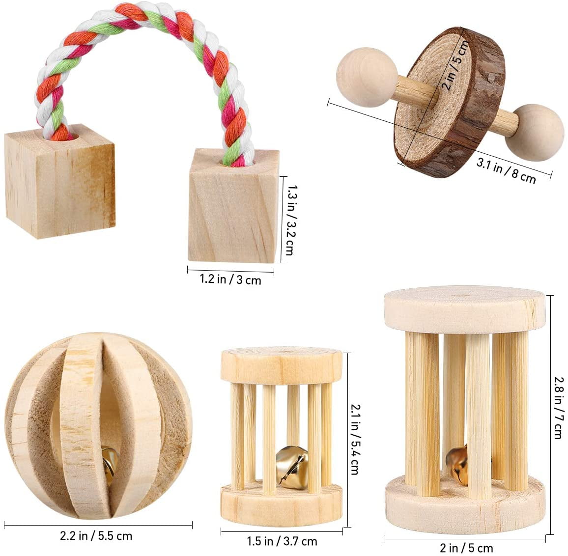 wooden chew toys