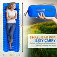 thumbnail image 3 of Serenelife Backpacking Air Mattress Self Inflating Waterproof Inflatable Camping Sleeping Mat Blue, 3 of 9