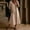Beige, variant on Women's V Neck 3/4 Sleeve High Waist Gathered Pocket Loose Flowy Linen Midi Dress, Boho Beach Vacation Casual Home Lounge Swing Long Dresses