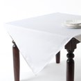 thumbnail image 1 of SARO 9113.W84S 84 in. Square Basket Weave Design Tablecloth - White, 1 of 1