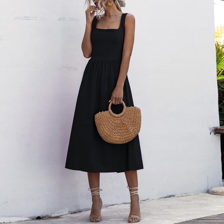 Outfmvch Black dresses for women bodycon sleeveless knee length club tank dress womens dresses fall dresses, Women's, Size: Medium Outfmvch Black dresses for women bodycon sleeveless knee length club tank dress womens dresses fall dresses, Women's, Size: Medium
