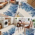 thumbnail image 6 of Summer Ocean Coral Washable Area Rugs 2.7'x5', Nautical Sea Watercolor Blue Starfish Shell Linen Low Pile Throw Living Room Rug Non-Slip Sturdy Edge Binding Carpet for Indoor Entryway Bedside Kitchen, 6 of 9